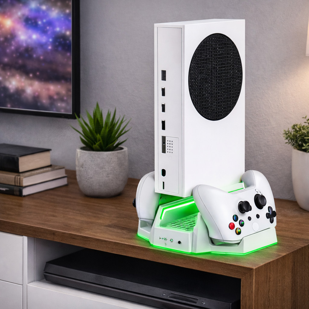 Suporte Cooler para Xbox Series S RGB 3 Velocidades e Doca Dupla USB Tipo C TYX-0663D em Oferta na Shopee