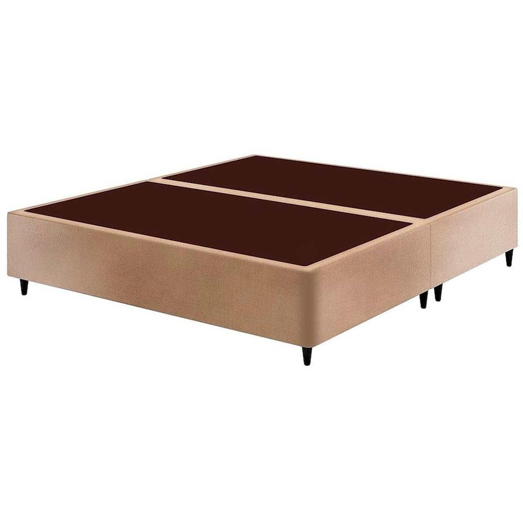 Cama Box Base Queen Sommier Linho Bege (158x198x30) - Ortobom em Oferta na Shopee