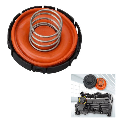 Diafragma Membrana Tampa Valvulas Para Bmw X1 320i  F30 N20 Preto...