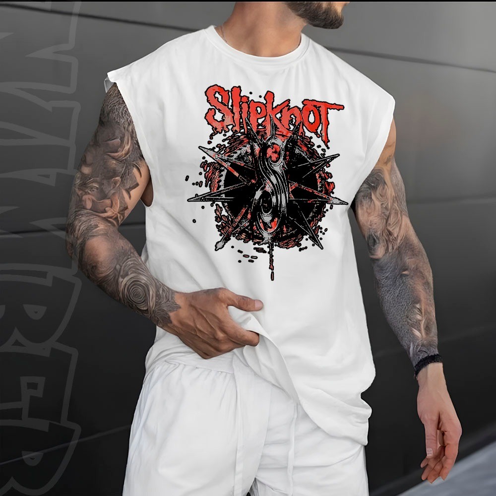 Camiseta Regata Oversized Machão Streetwear Longline Estampada Rock Camisa Casual Sem Manga