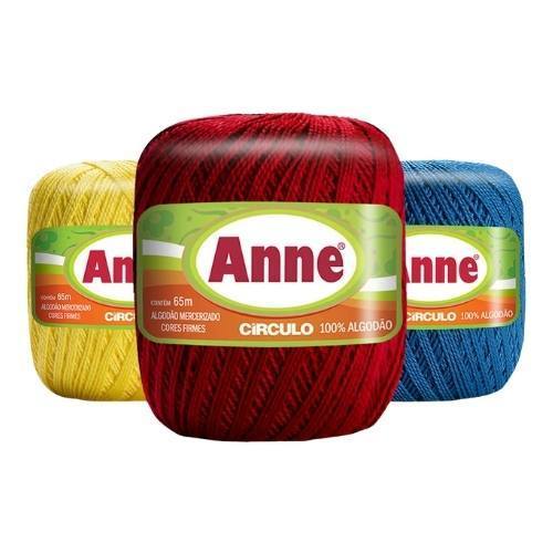 Linha Anne Círculo 65 metros | Fio 100% Algodão para Crochê e Tricô | Novelo Pequeno Ideal p/ Detalhes e Acabamentos em Oferta na Shopee