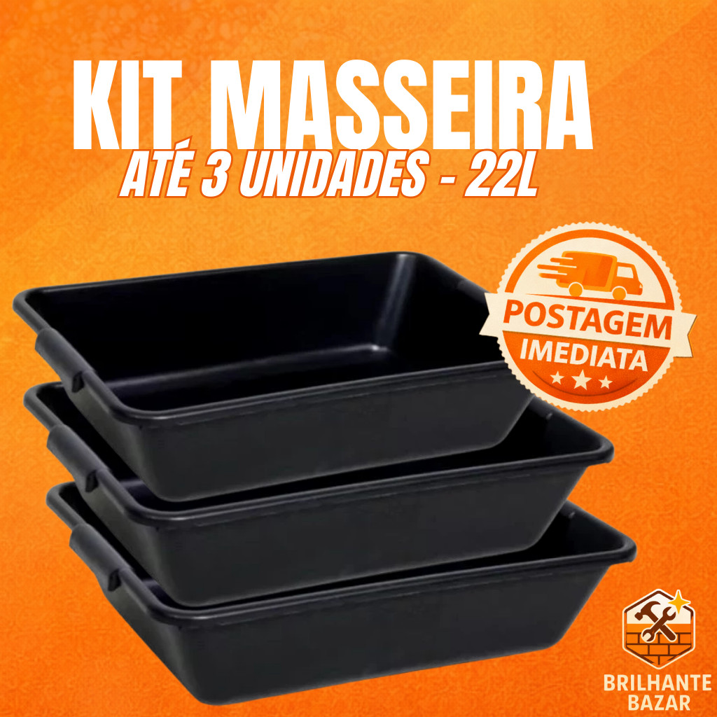 Caixa Plastica de Massa Masseira 20 Litros Multiuso Pedreiro Obra Construção Cimento