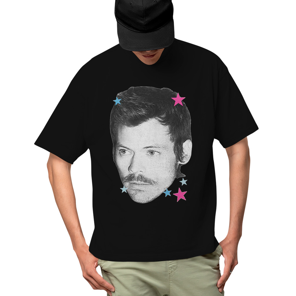 Camiseta Algodão Unissex Harry Kiss All The Time Disco Occasionally Cabeça Estrela