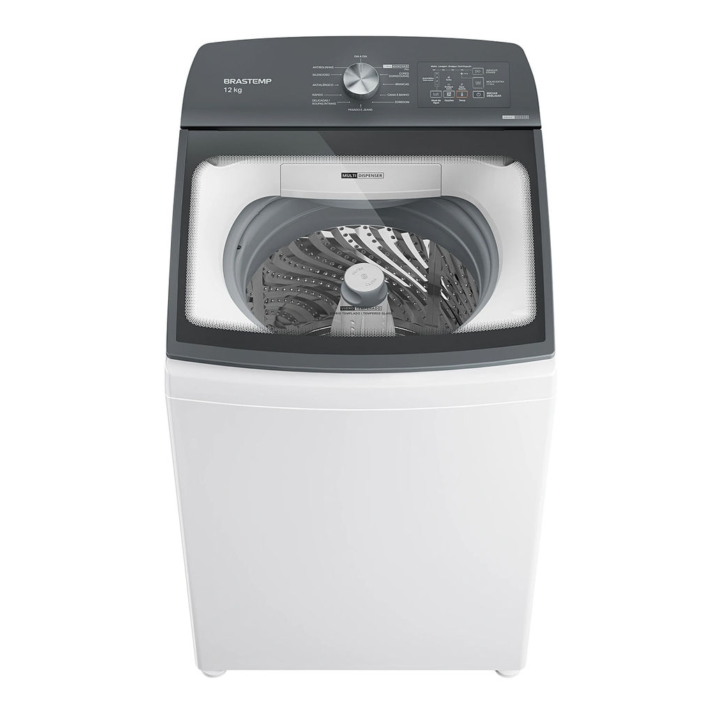 Máquina de Lavar Brastemp 12Kg Branca Água Quente com Ciclo Tira Manchas Pro e Smart Sensor - BWR12BB em Oferta na Shopee