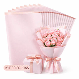 Kit 20 Papéis Impermeáveis Para Embalar Flores Buquê e presente em Oferta na Shopee