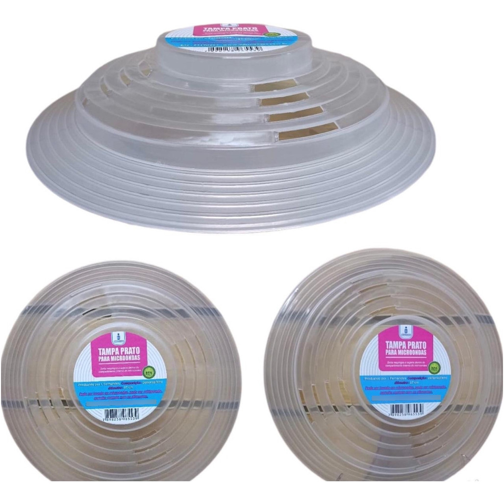 Tampa Protetora para Prato  Micro-ondas 27cm Anti Respingos