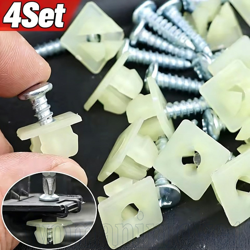 4/1 Conjunto De Parafusos Auto-Roscantes De Segurança Antirroubo-Acessórios De Reparo De Automóveis-Kit De Hardware Univ