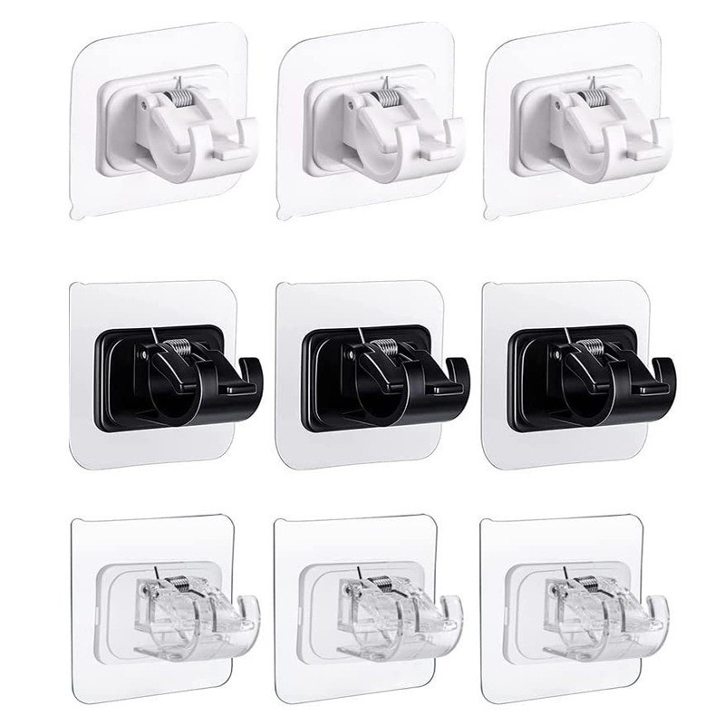 Kit 2/4/6/8 Peças Suportes Para Haste De Cortina Adesiva-Instalação Sem Pregos E Fácil Ajuste