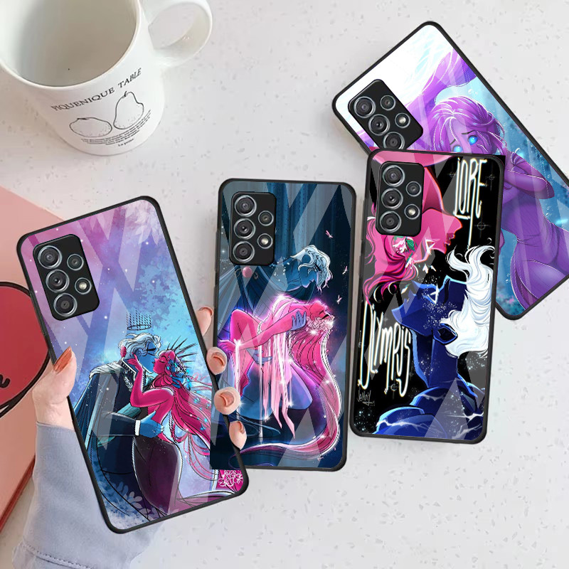 Lore olympus 01 Capa De Telefone De Vidro Para Samsung Galaxy A16 A15 A25 A35 A55 A53 A54 A34 A14 A32 A52 4G 5G A56 A54