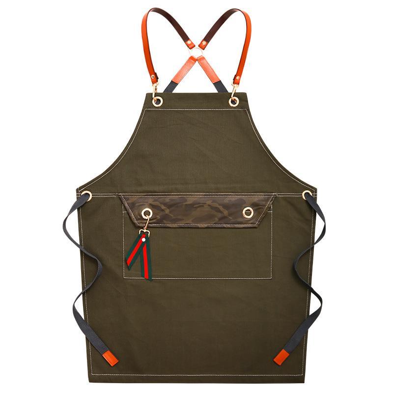 Avental jeans cozinha Floral masculino feminino Workwear logotipo café leite loja de chá barbeiro avental impressão