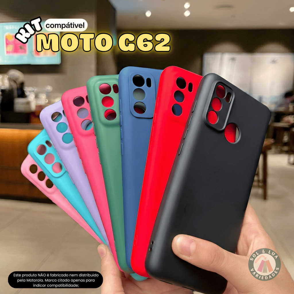 Kit Capa Capinha compatível com Moto G62 + Película 3D Cerâmica Privacidade em Oferta na Shopee