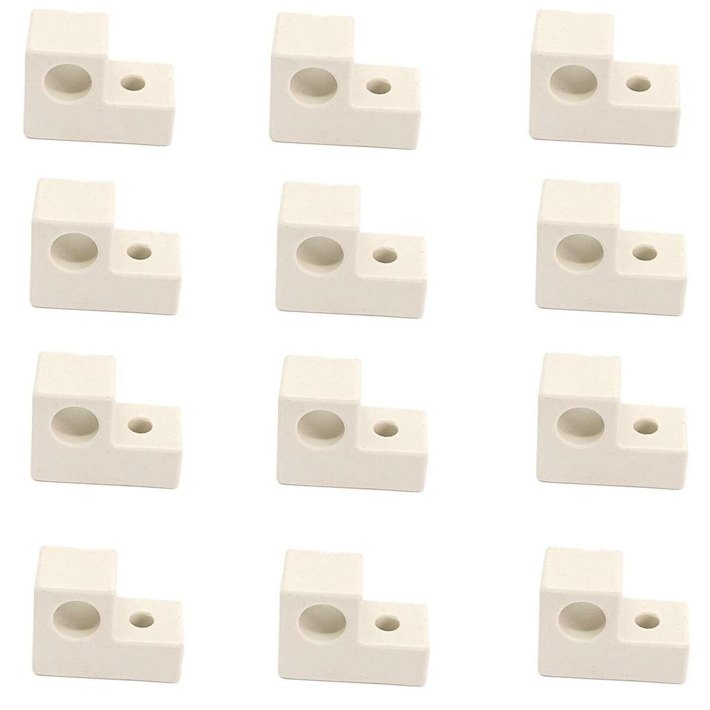 Kit Com 12 Suporte Isolador Louça Resistência Forno Elétrico