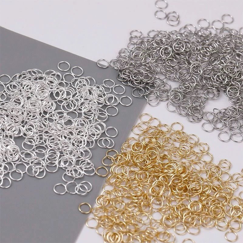 Peças Metal para Bijuterias Dourado/Preto/Prateado 4/5/6/8/10mm para Acessórios