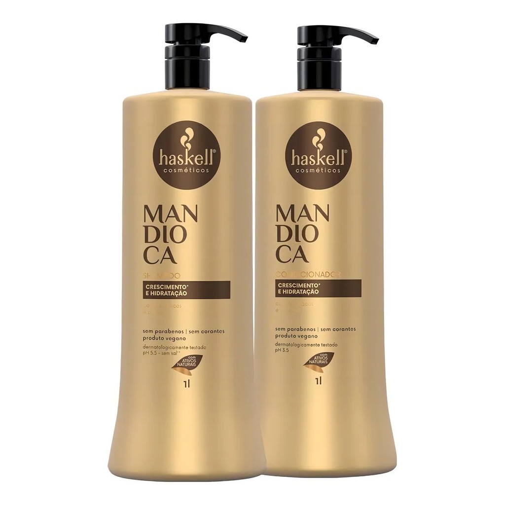 Kit Mandioca Litro Haskell | Shampoo + Condicionador