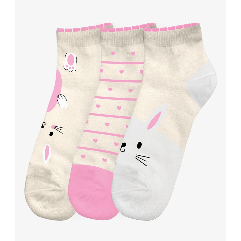 Kit 3 Pares De Meia Cano Curto Infantil Trick Nick Rosa em Oferta na Shopee