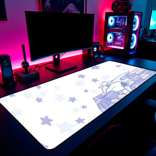 Mouse Pad Gamer Snoopy Lendo Livros 65x30cm 80x40cm 90x50cm 120x60cm Borda Costurada