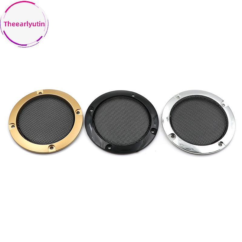 theearlyutin 3 " Polegadas Capa De Alto-Falante De Áudio Círculo Decorativo Grade De Malha De metal 2 Peças br