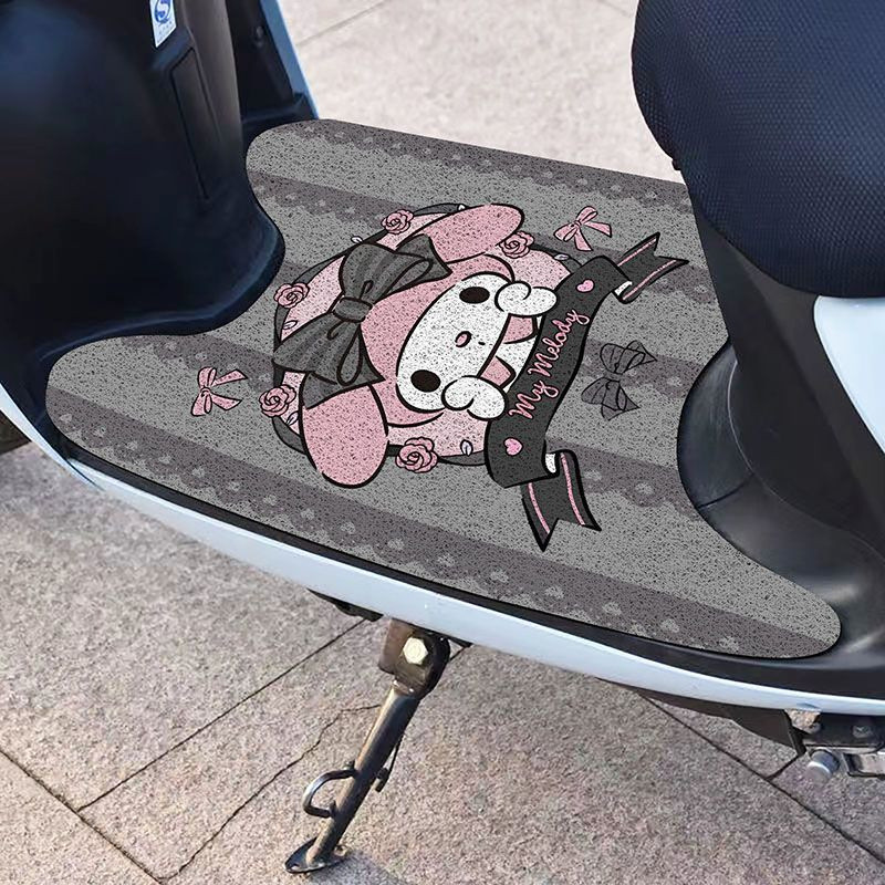 Tapete de piso com laço de arame espesso para veículos elétricos, tapete universal à prova d'água para scooters elétrico