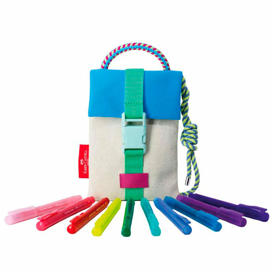 Caneta hidrográfica Fine Pen Breeze 10 unidades + Shoulder Bag FPB/ESBRZZF Faber-Castell — imagem 2 de 2