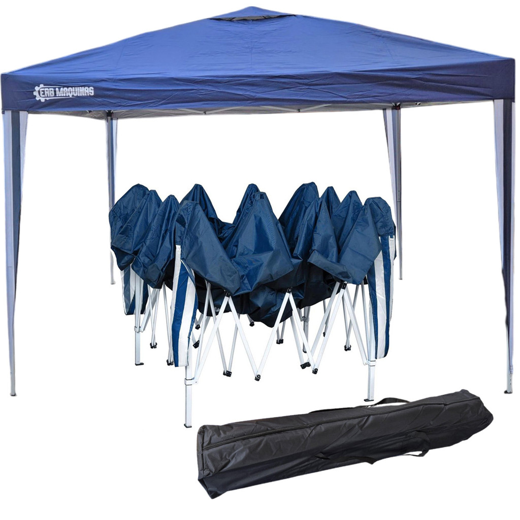 Tenda Gazebo Alumínio Dobrável Bolsa Transporte Praia 3x3x2,5 Metros Erbmaquinas