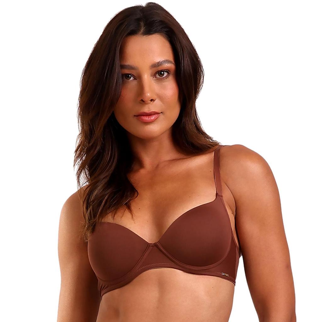 Imagem Sutiã Meia Taça Bojo Básico Liso Tabaco