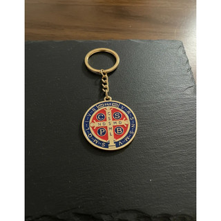 Chaveiro Medalha São Bento Dupla Face Metal Dourado Religião