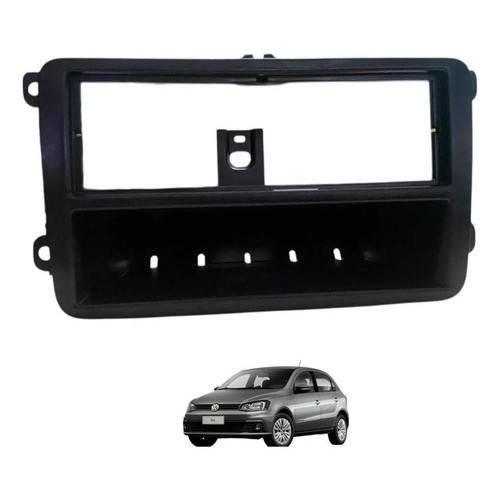 Moldura Central Painel Rádio Volkswagen Gol Preto G7 2017 2018 2019 2020 2021  5U0857058