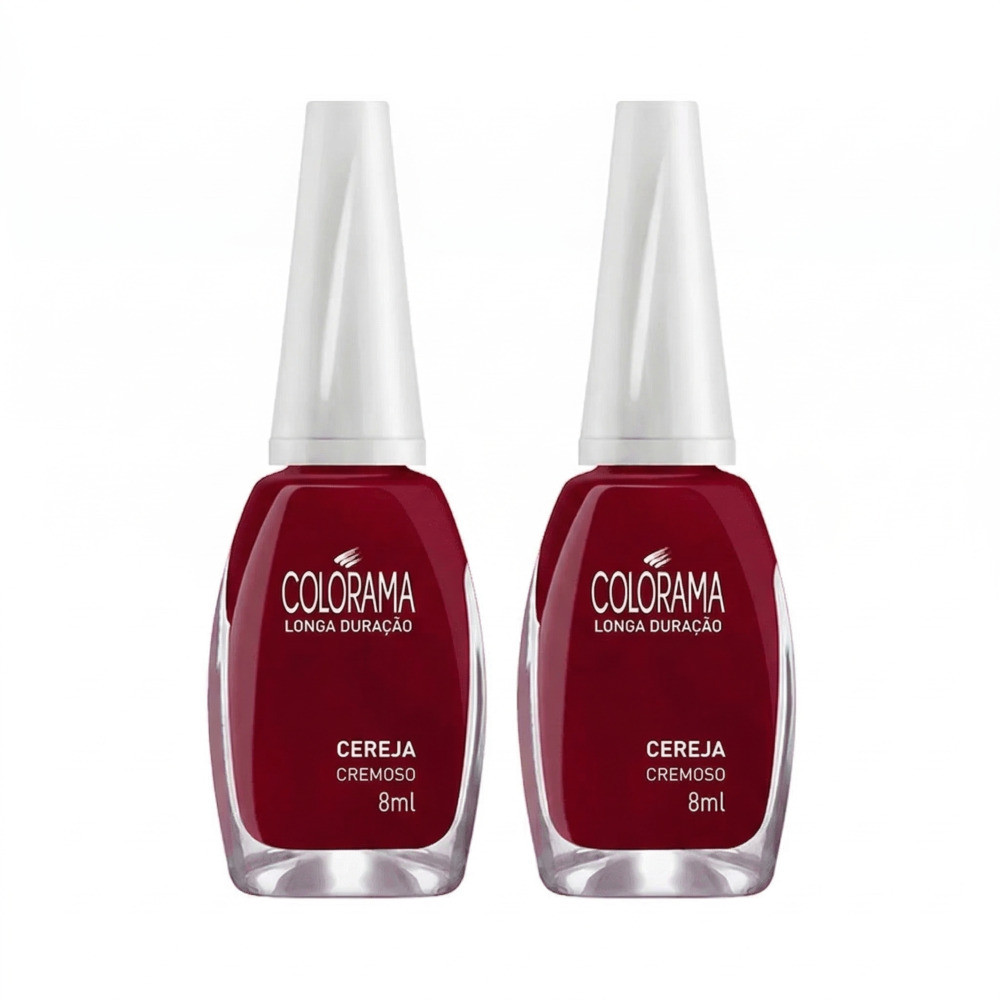 Kit 2 Esmaltes Colorama Cremoso Cereja