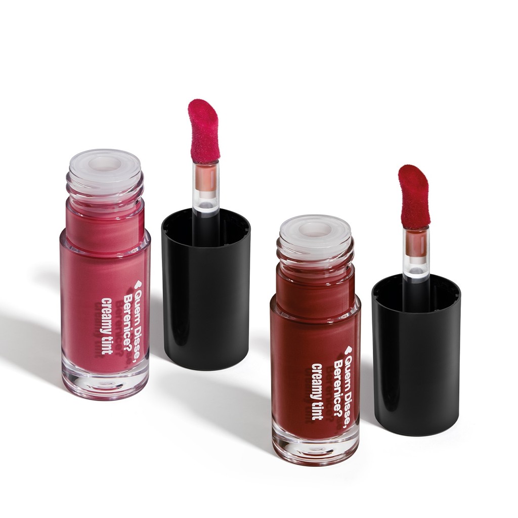Combo Gloss Labial Creamy Tint: Vermelho Cereja Profundo 4ml + Rosa Pêssego Rosado 4ml em Oferta na Shopee