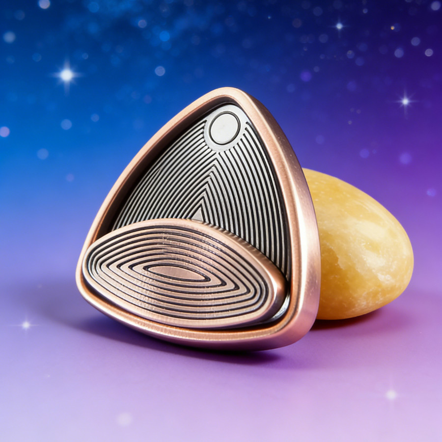 1pc Etro Cobre Triangular Fidget Slider Edc Brinquedo Magnético Alívio De Ansiedade Adulto