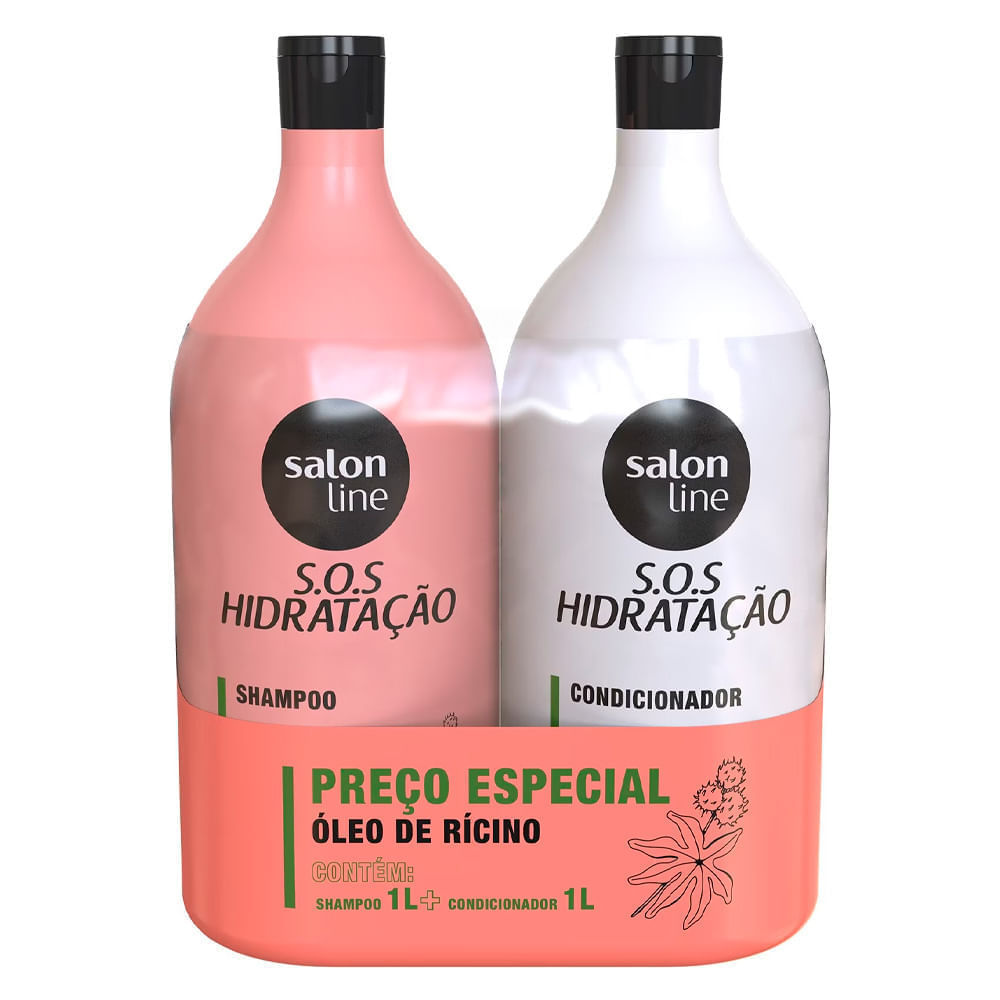 Kit Shampoo + Condicionador Salon Line S.O.S Hidratação Turbinada 1L em Oferta na Shopee