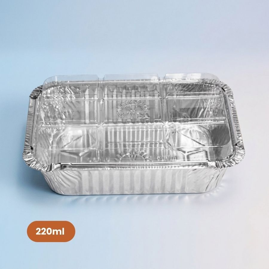 Marmita de Alumínio com Tampa Pet Transparente - 220ml - 10 unidades - Wyda - Rizzo