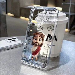 Capinha Capa Para MOTO G04 G13 G14 G15 G20 G22 G32 G34 G35 G60 G84 Transparente À Prova de Choque Religião Jesus