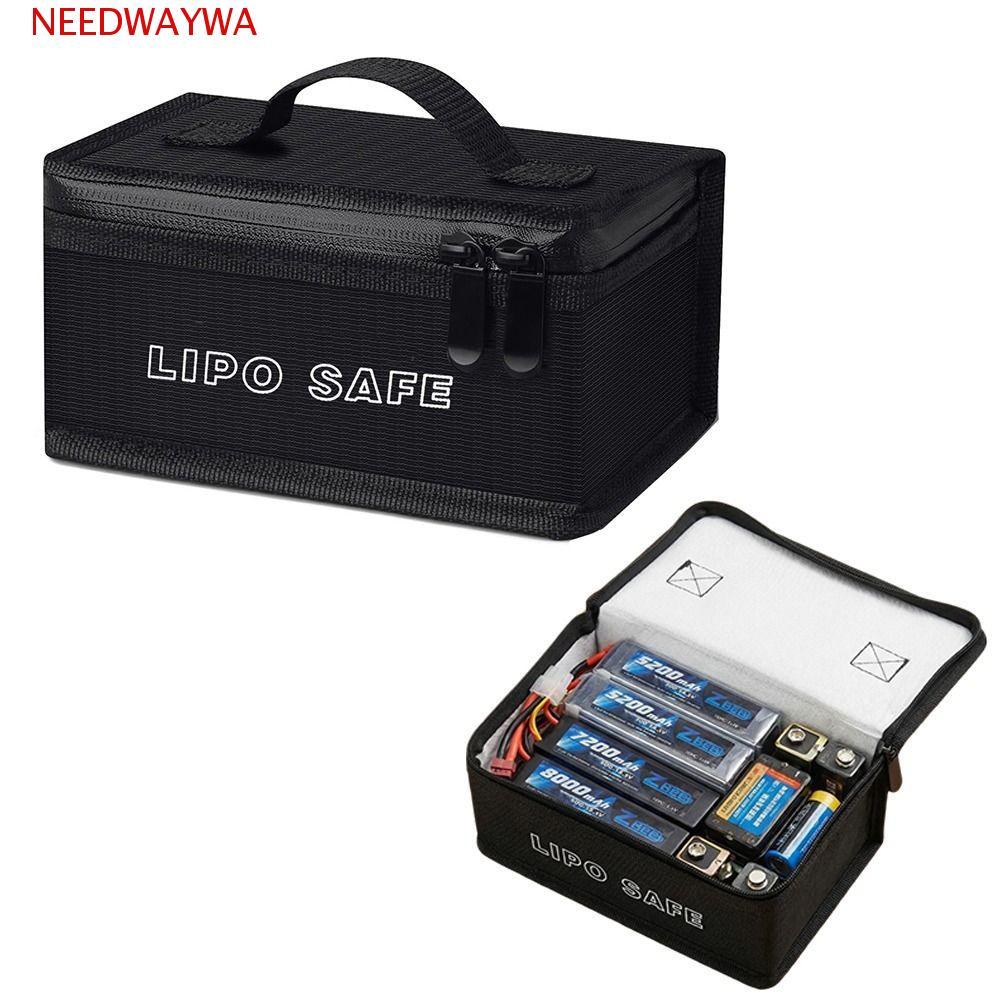NEEDWAYWA Lipo Saco De Segurança , Bolsa Portátil À Prova De Fogo Da Bateria Do Punho Superior Impermeável Proteção Segu