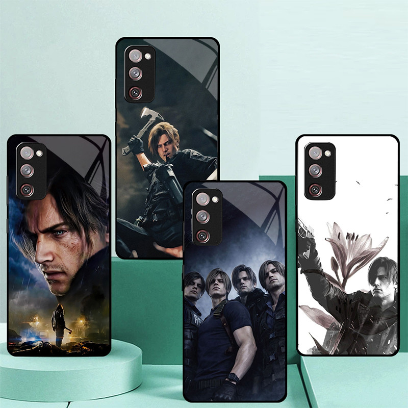 Resident Evil Leon Kennedy 03 Capa De Telefone De Vidro Para Samsung Galaxy S25 S24 Ultra S23 Fe S22 Plus S21 S20 S10 S9