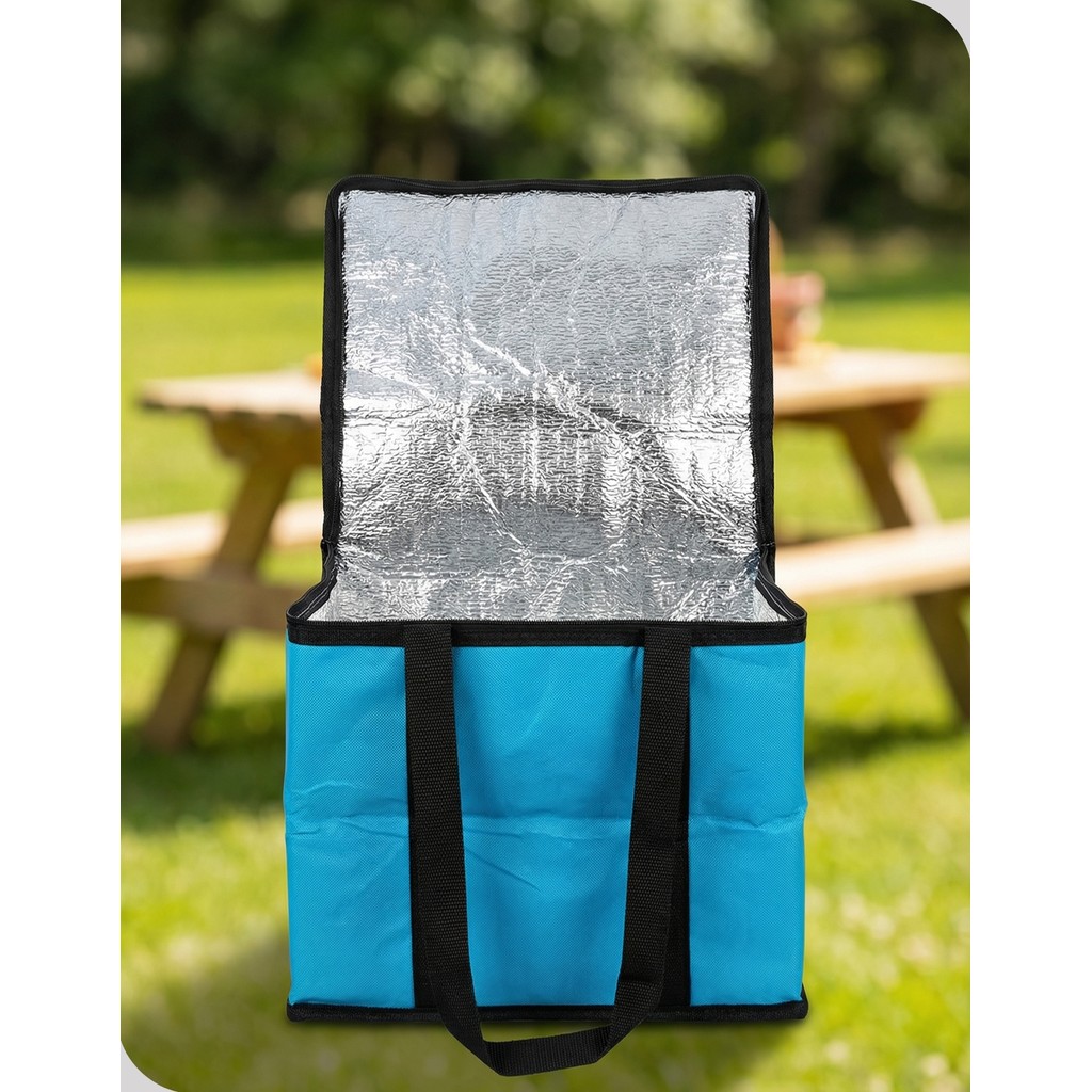 Bolsa Térmica 26L Azul Grande Cooler Praia Viagem