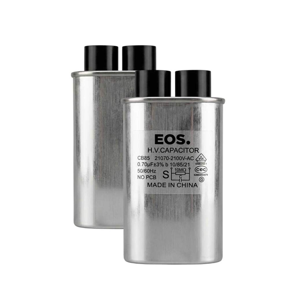 Capacitor de Alta Tensão 0.70uf 2100v Para Microondas Electrolux Terminal fino Bivolt
