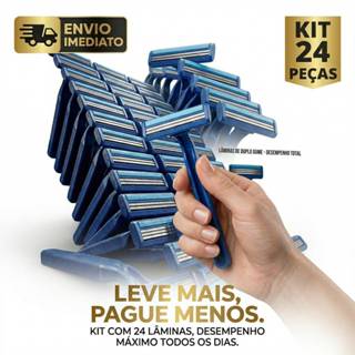 Kit 24 Barbeadores Descartáveis Masculino e Feminino com Fita Lubrificante Barbear Suave e Preciso Uso Diário e Íntimo em Oferta na Shopee
