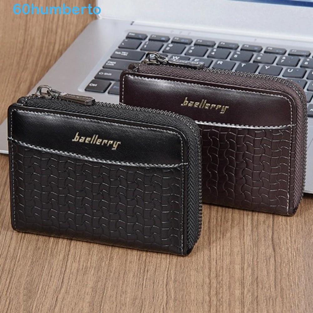 Bolsa De Dinheiro Antifurto HUMBERTO , Carteira Curta Masculina De Couro Estilo Recreativo Urbano , Capa Para Cartão De 