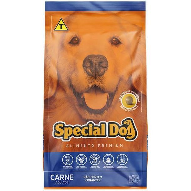 Ração Special Dog Premium Cães Adulto de Todos Os Tamanhos Sabor Carne de 15kg Alta Aceitação + Custo Benefício + Envio — R$ 123,84 em Shopee