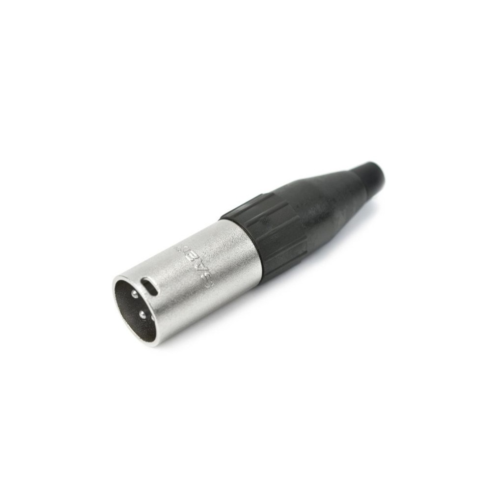 Conector XLR Santo Angelo Plug Macho S2X Niquelado