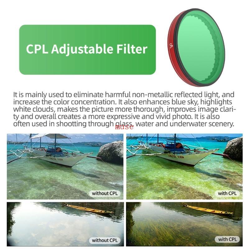 Filtro Para Lente Câmera Action 5Pro 4 3 MCUV ND8 ND16 ND32 ND64 CPL PL