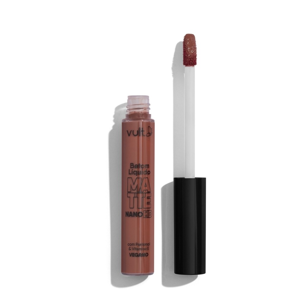 Batom Líquido Matte Castanho Escuro Nano HD 5ml em Oferta na Shopee