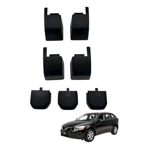 Kit Moldura Tampa Trilho Banco Volvo Xc60 T6 3.0 2009 2010