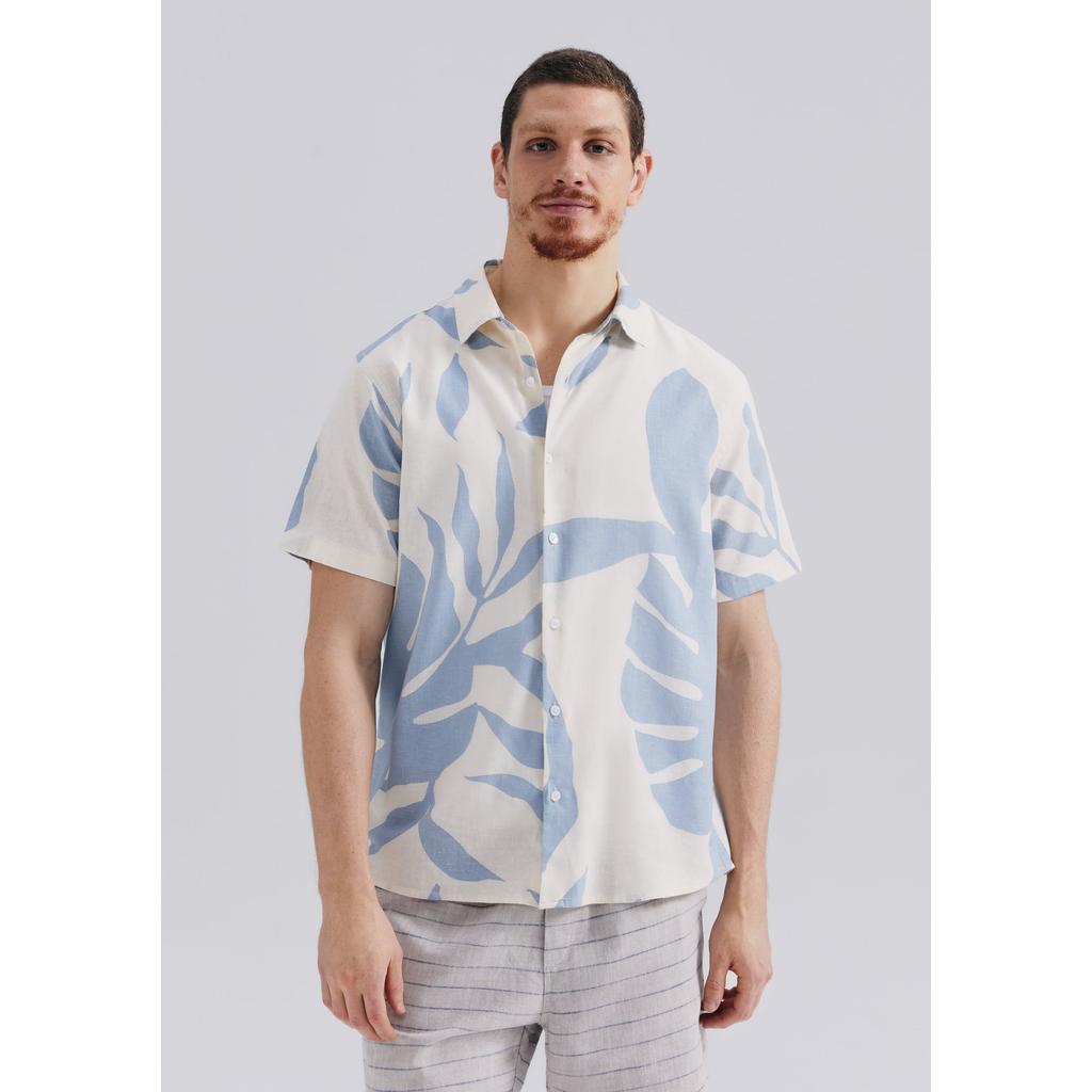 Camisa Masculina Estampada Manga Curta em Oferta na Shopee