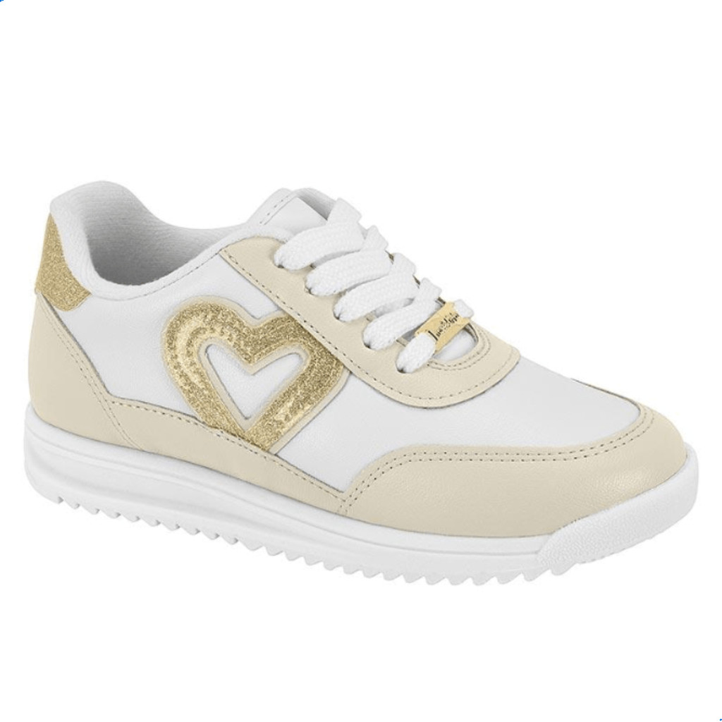 Tênis Molekinha Menina Infantil Casual Conforto Coração em Oferta na Shopee