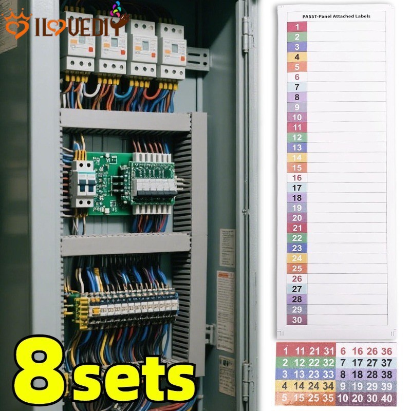 Etiquetas Organizadoras De Painéis Elétricos | Adesivos De Disjuntor Para Identificação De Caixa De Fusíveis , PVC Reuti