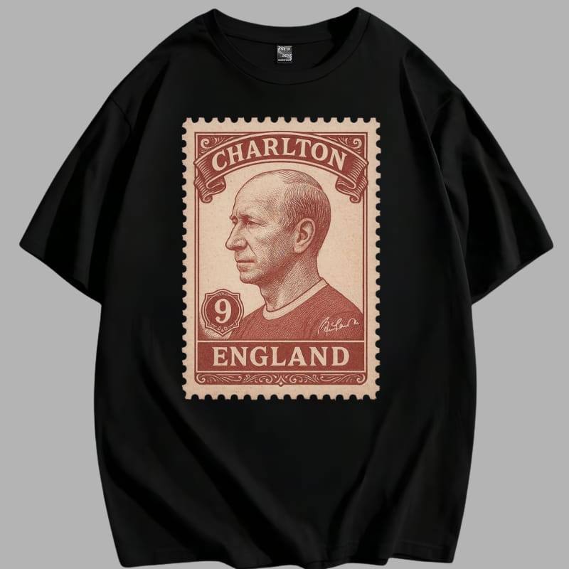 Camiseta premium LENDAS DO FUTEBOL BOBBY CHARLTON   100% algodão fio 30.1 plus-size com envio imediato