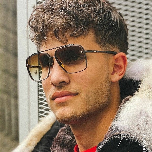 oculos de sol masculino Óculos de sol quadrados moda masculina Metal sem moldura corte óculos de sol feminino na moda si