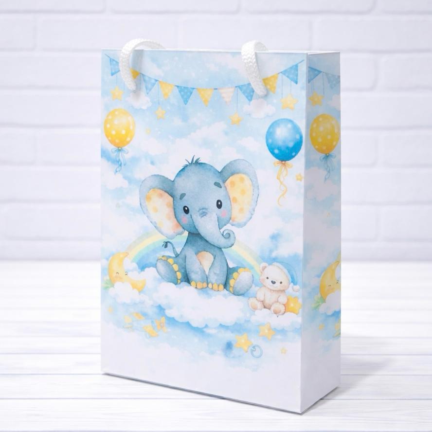 Sacolinha Elefante | Personalizada Com Nome | Mimos Festa Aniversário Lembrancinhas Personalizados Sacola de Doces